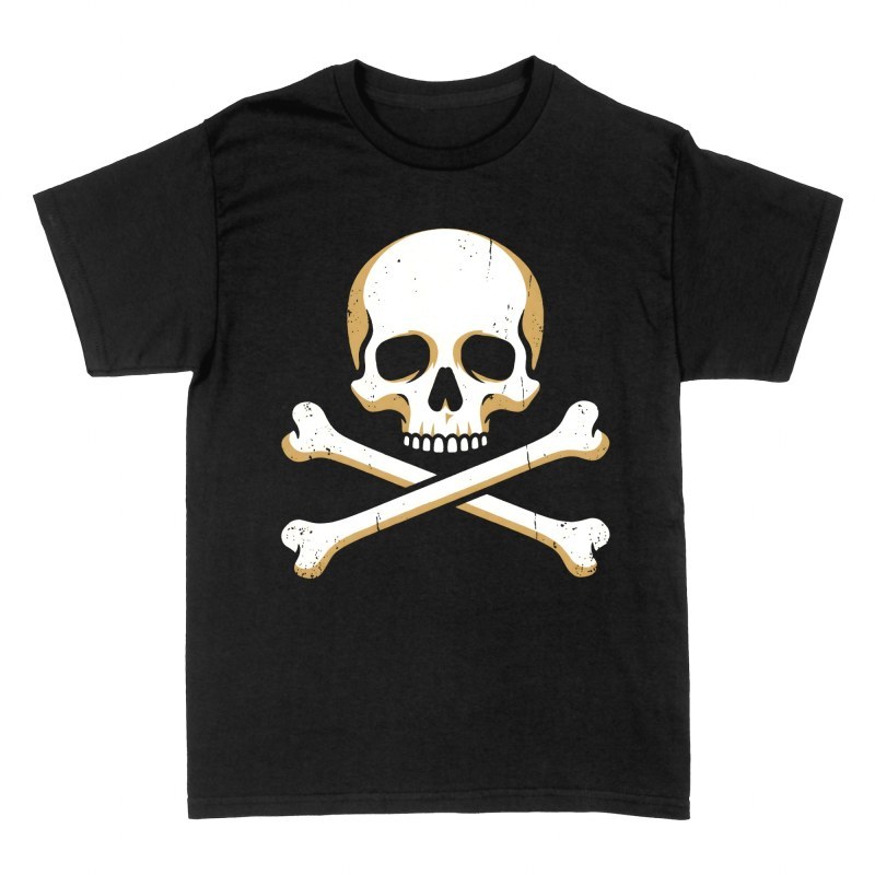 T-shirts: Pirat Totenkopf mit gekreuzten Knochen