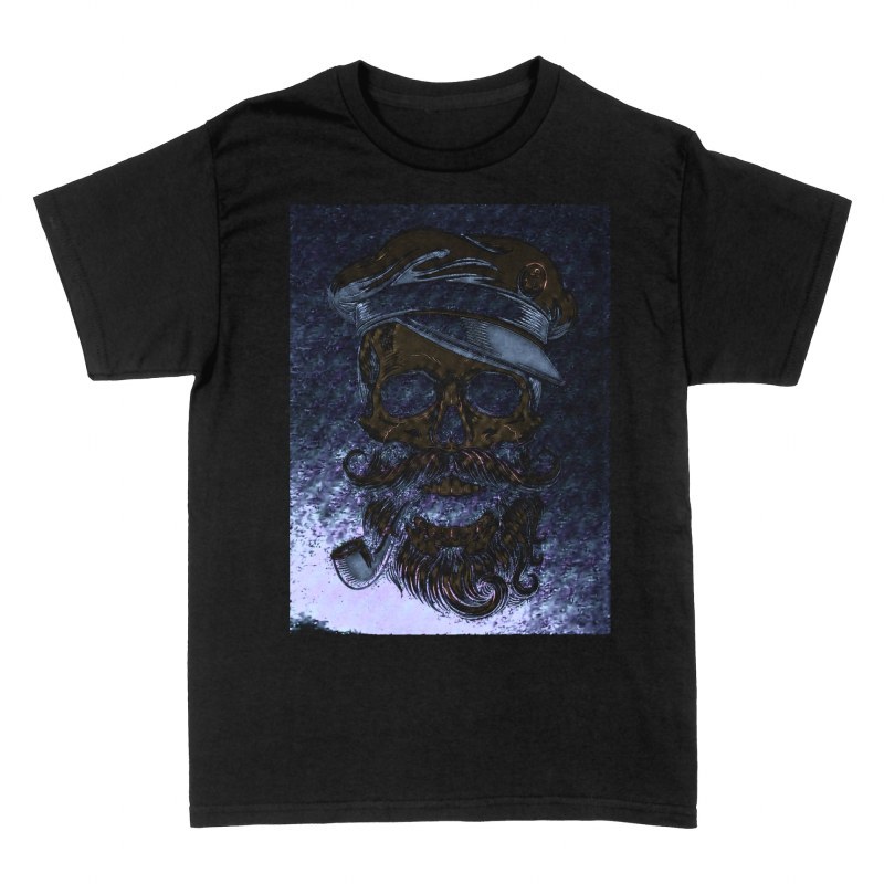 T-shirts: Seemann Totenkopf mit Bart und Pfeife