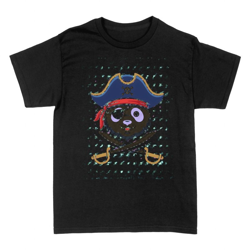 T-shirts: Piratentier mit gekreuzten S&auml;beln