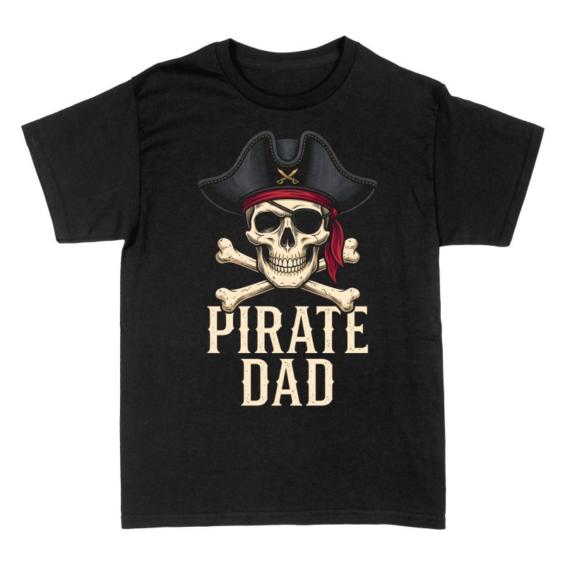 T-shirts: Piraten-Papa Totenkopf