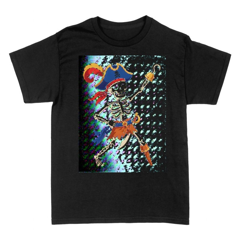 T-shirts: Piraten-Skelett mit Hakenhand