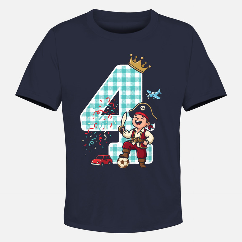 T-shirts: 4. Geburtstag Kleiner Pirat mit Krone