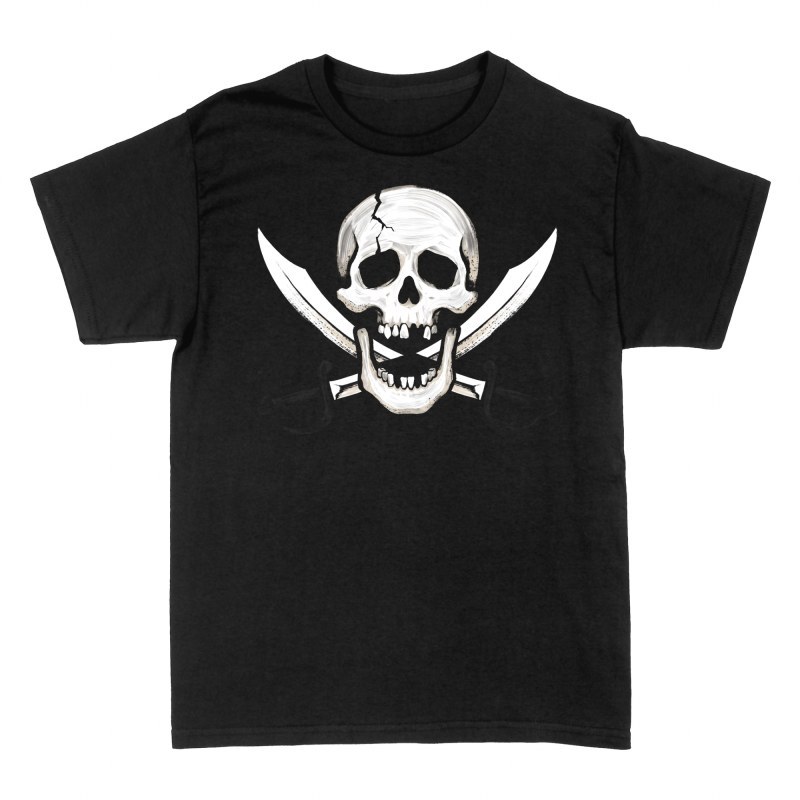 T-shirts: Piratentotenkopf mit gekreuzten S&auml;beln