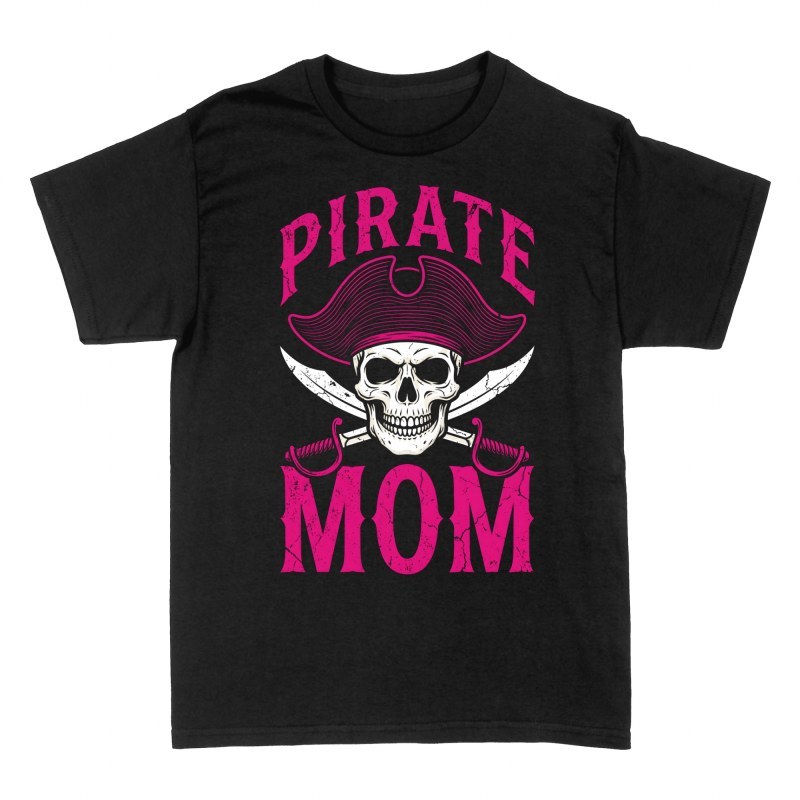 T-shirts: Piraten-Mama Totenkopf mit Schwertern