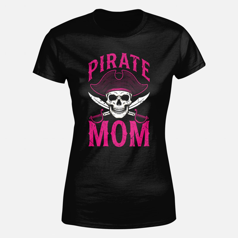 T-shirts: Piraten-Mama Totenkopf mit Schwertern