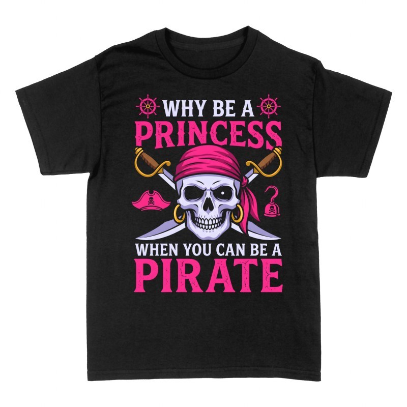 T-shirts: Piratin statt Prinzessin Totenkopf