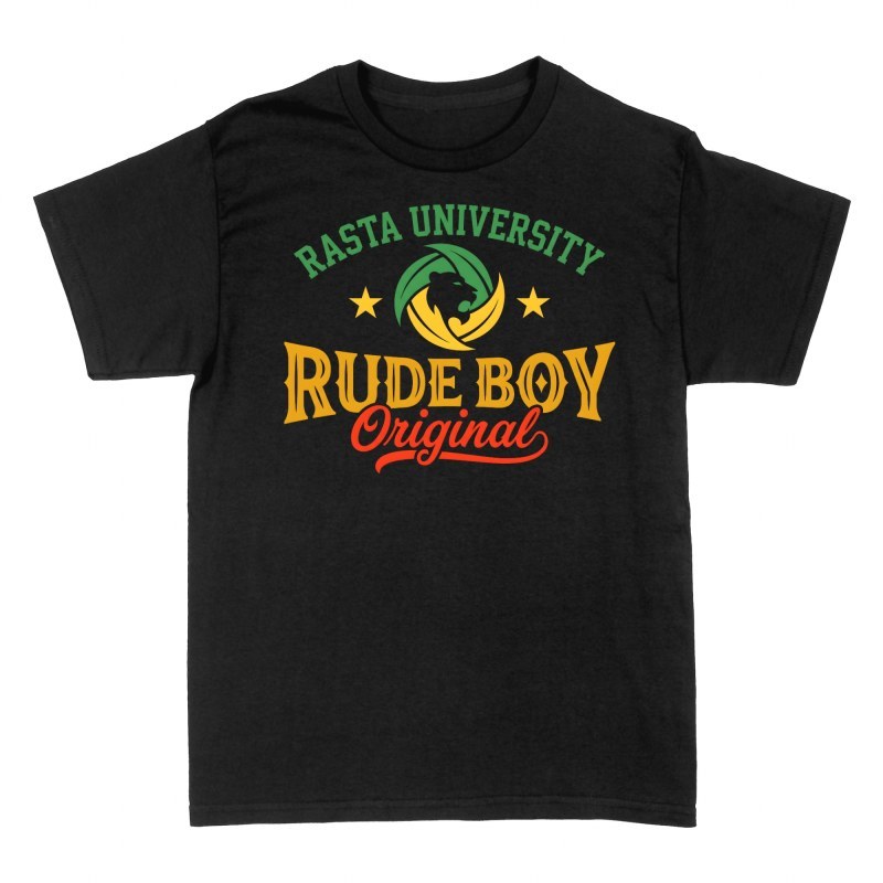 T-shirts: Rasta University Rude Boy L&ouml;we