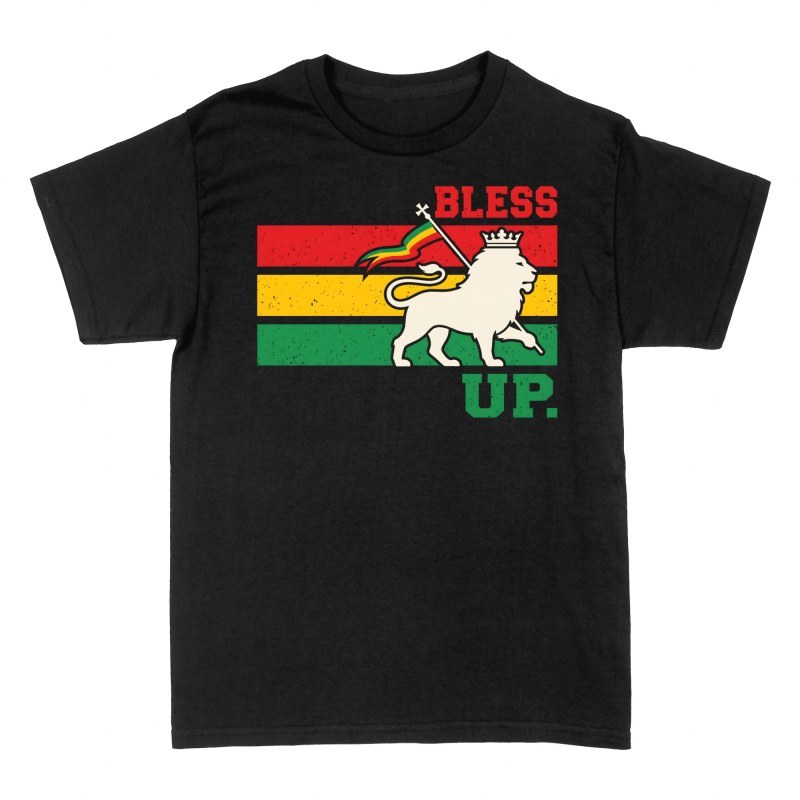 T-shirts: L&ouml;we von Juda Bless Up Rasta