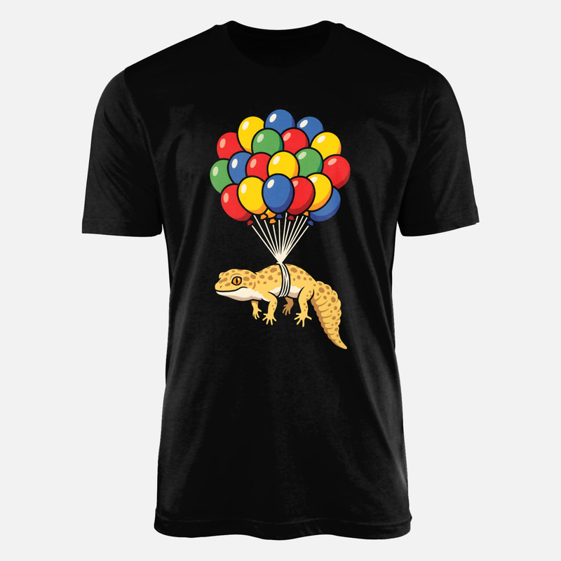 T-shirts: Fliegender Leopardgecko mit Luftballons