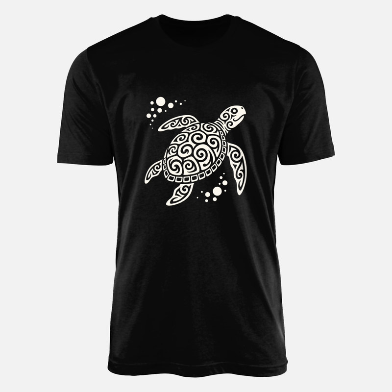 T-shirts: Tribal Meeresschildkr&ouml;te mit Blasen