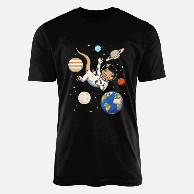 T-shirts: Gecko-Astronaut im Weltall