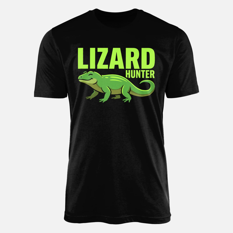 T-shirts: Echsenj&auml;ger mit Comic-Eidechse