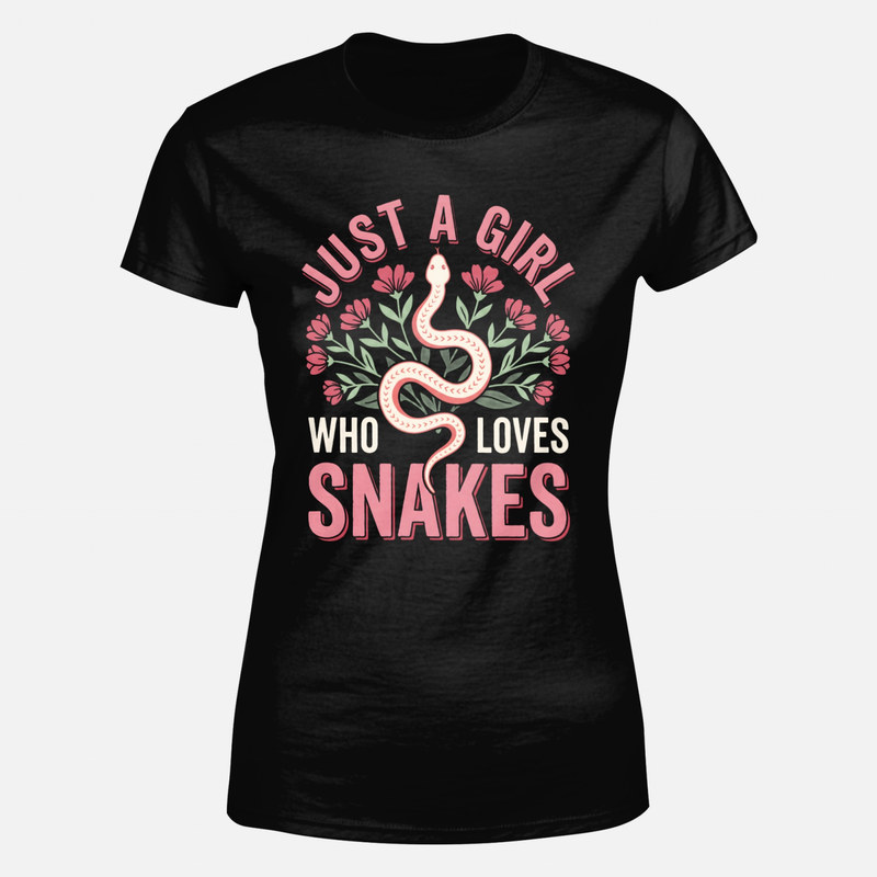 T-shirts: M&auml;dchen liebt Schlangen floral