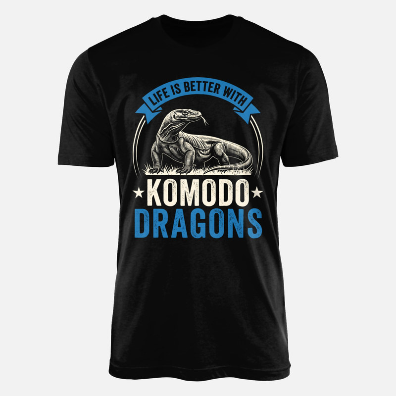 T-shirts: Komodowaran Vintage Gravur