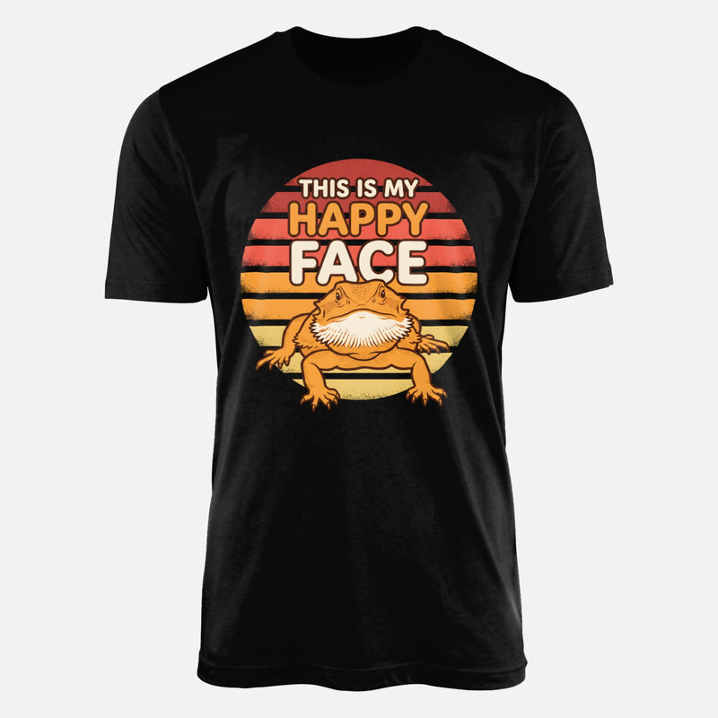 T-shirts: Bartagame This Is My Happy Face Vintage
