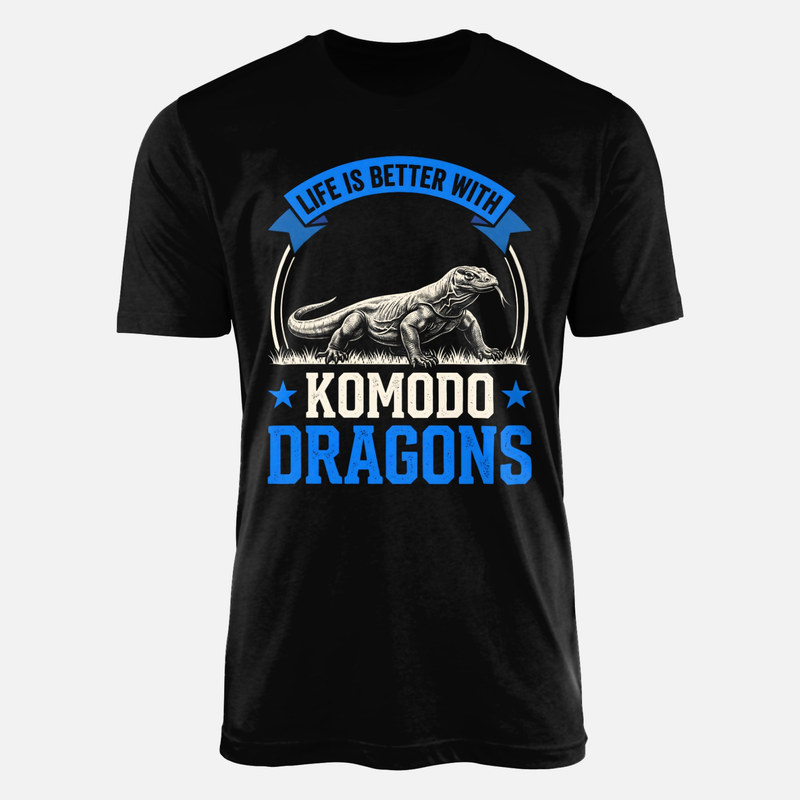 T-shirts: Leben ist besser mit Komodowaranen