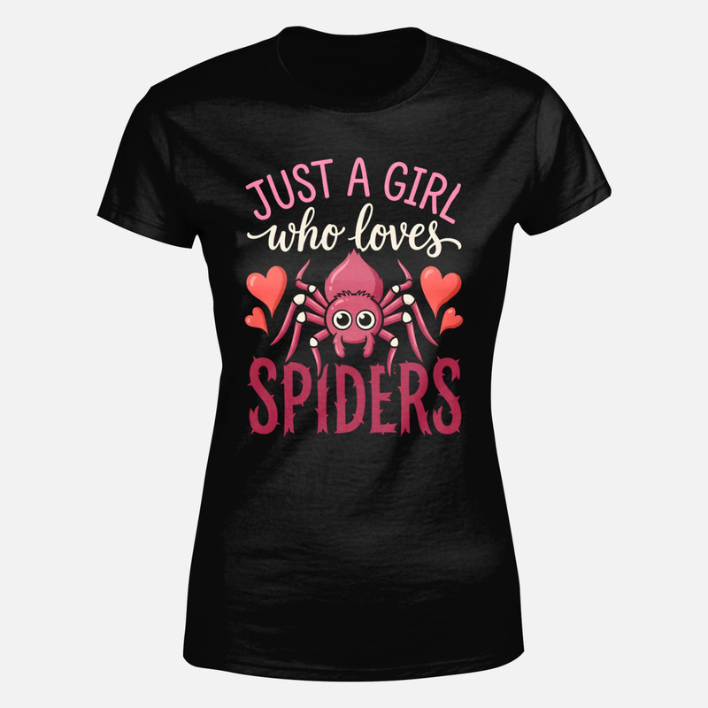 T-shirts: M&auml;dchen Liebt Spinnen Kawaii
