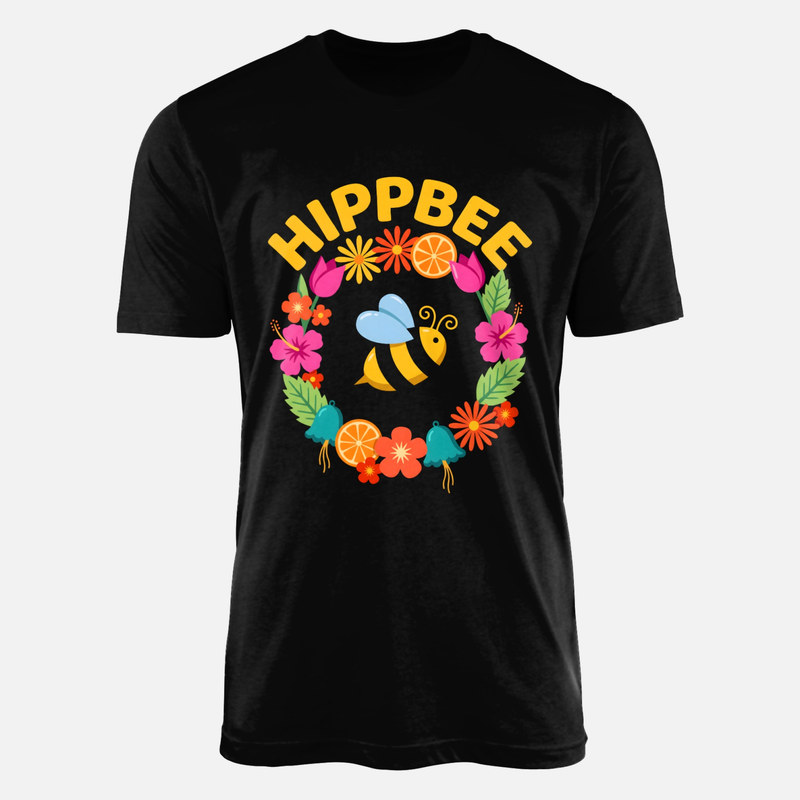 T-shirts: Hippie-Biene mit Blumenkranz