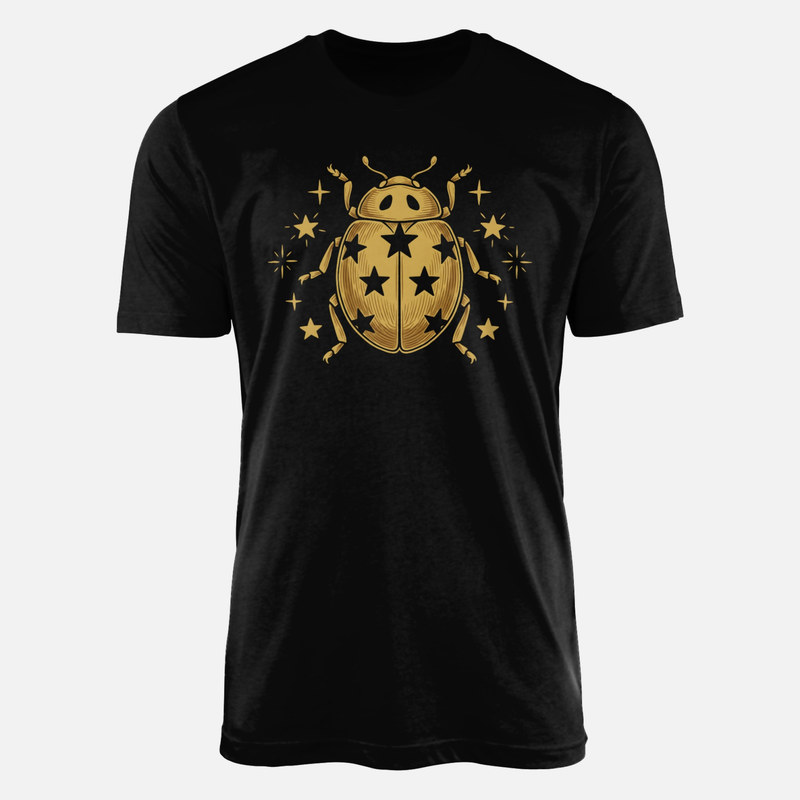 T-shirts: Goldener Marienk&auml;fer mit Sternen