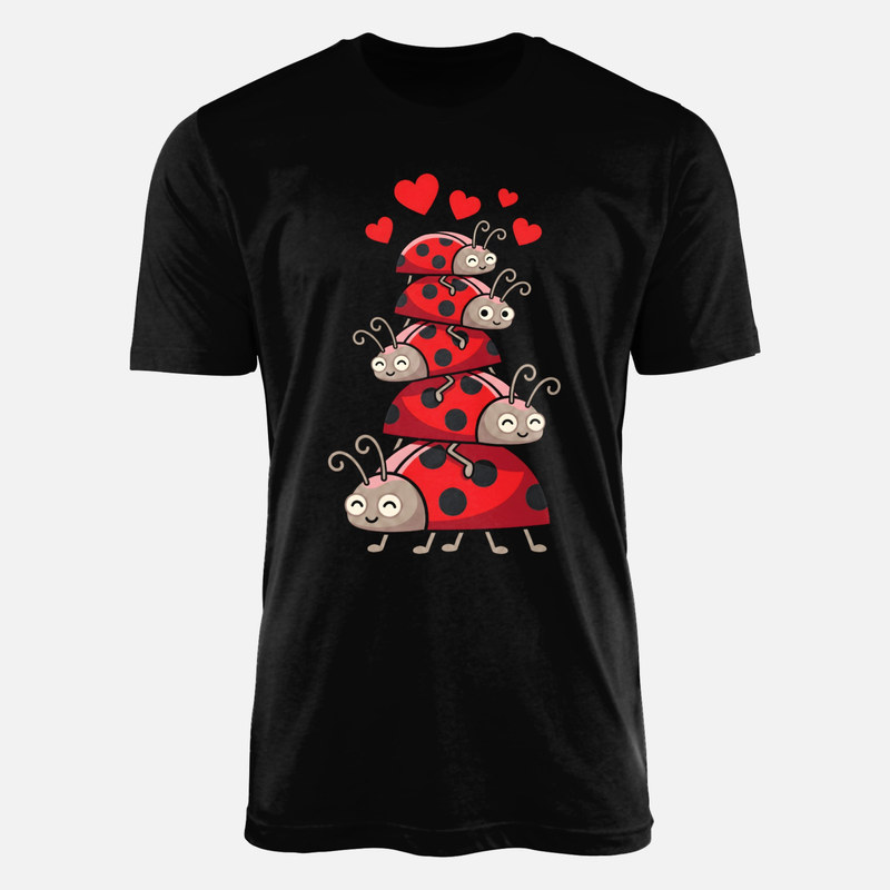 T-shirts: Marienk&auml;fer Turm mit Herzen