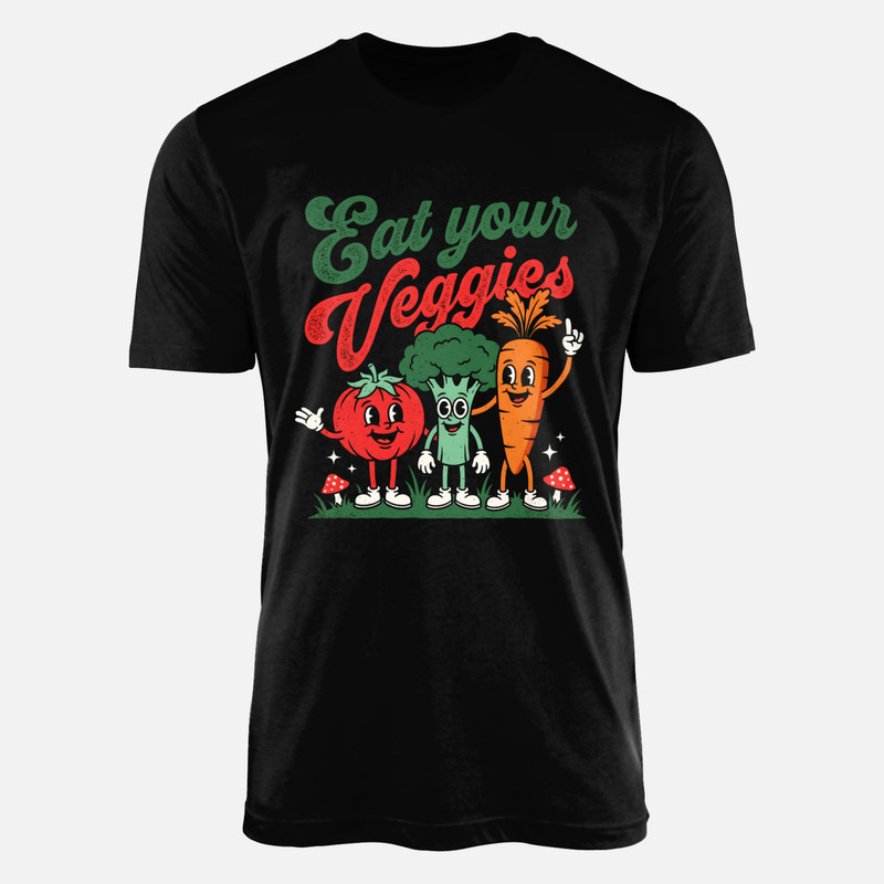 T-shirts: Lustiges Gem&uuml;se Retro Cartoon