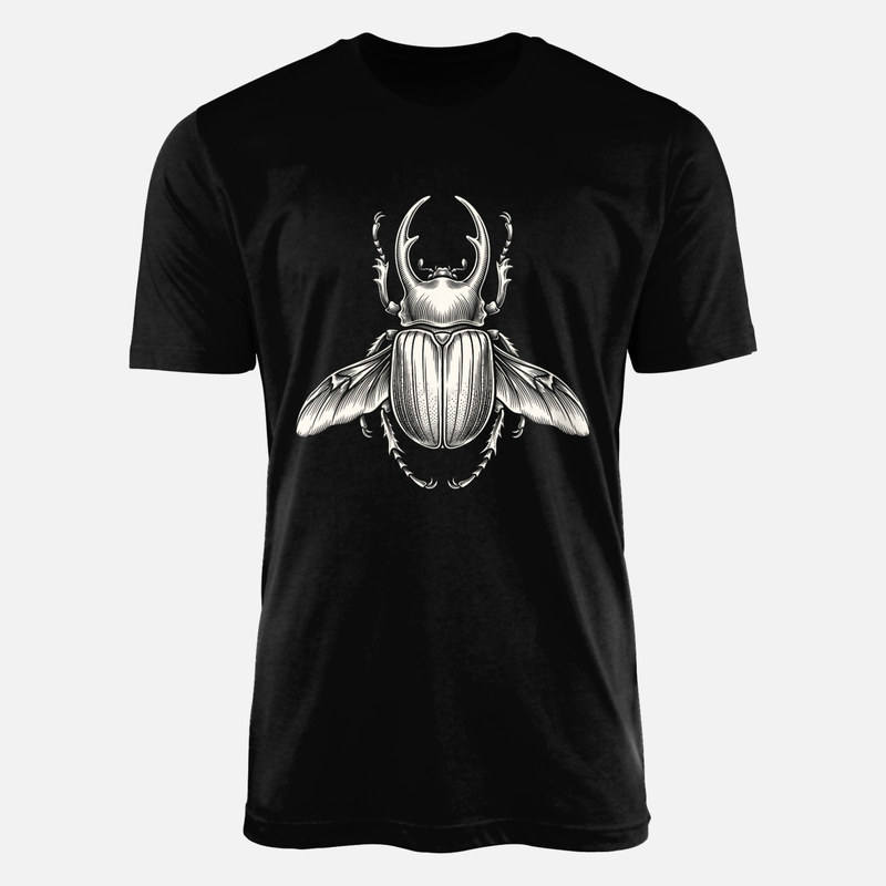 T-shirts: K&auml;fer im Vintage-Gravurstil
