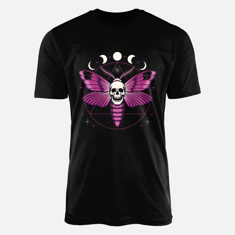 T-shirts: Totenkopfschw&auml;rmer Mondphasen