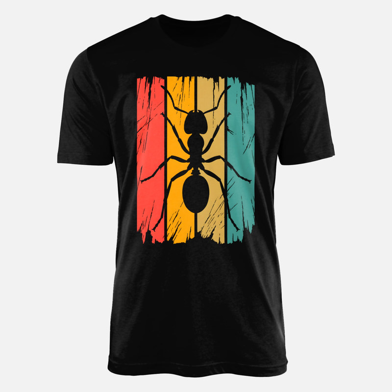 T-shirts: Ameise Silhouette Retro Streifen