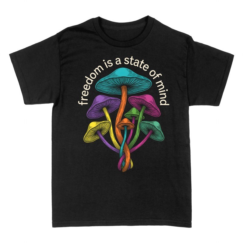 T-shirts: Bunte Pilze Freiheit im Kopf