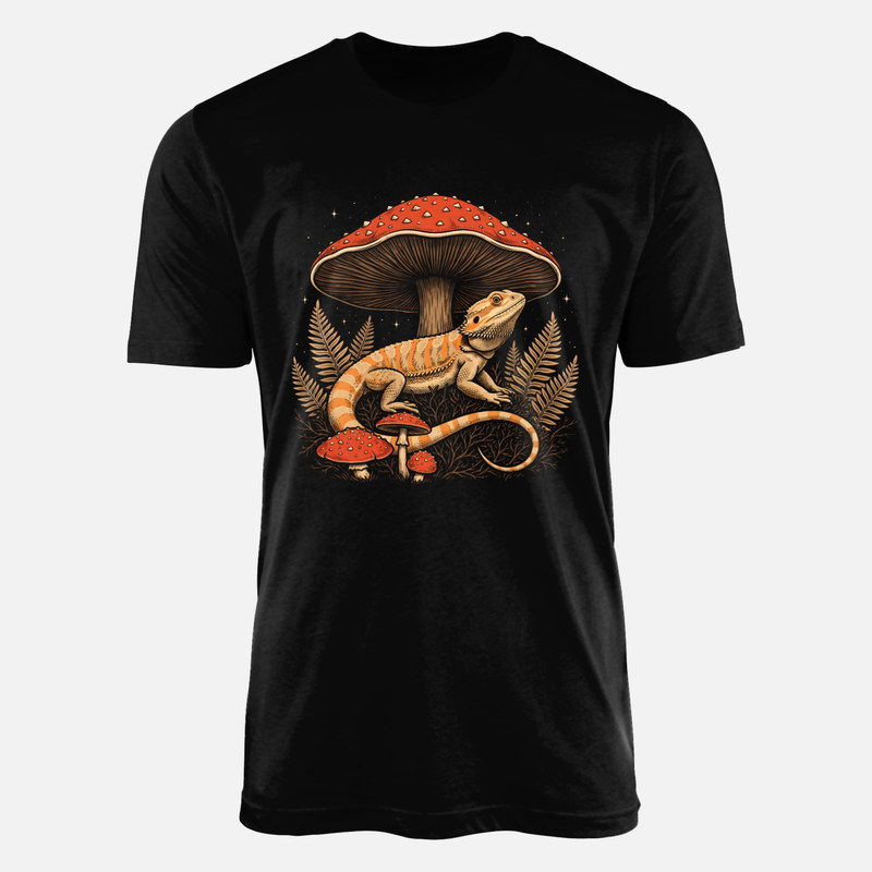 T-shirts: Bartagame unter Fliegenpilz