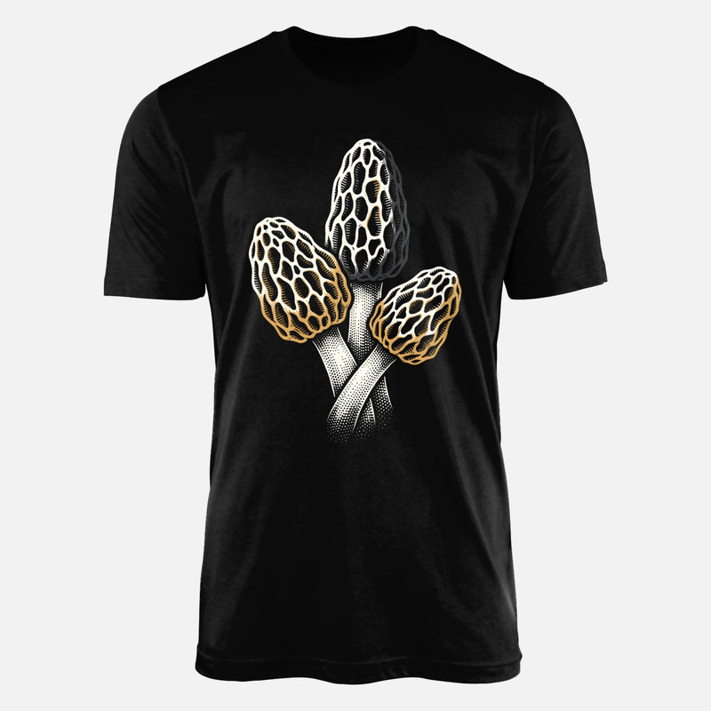 T-shirts: Morchel Pilze Vintage Gravur