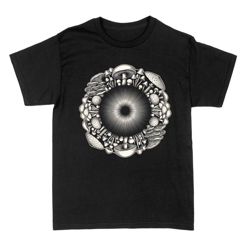 T-shirts: Botanisches Pilz-Mandala