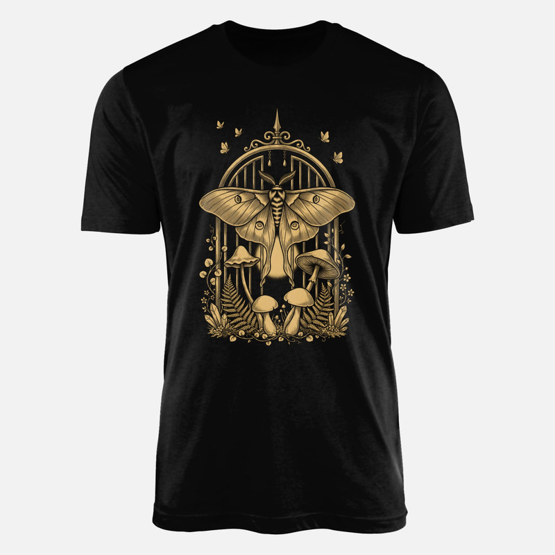 T-shirts: Motte & Pilze im Vintage-K&auml;fig