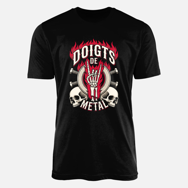 T-shirts: Heavy Metal Skeletthand &amp; Totenk&ouml;pfe
