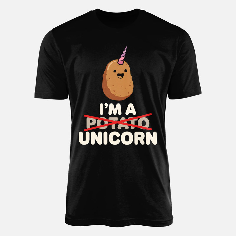 T-shirts: Lustige Kartoffel mit Einhornhorn