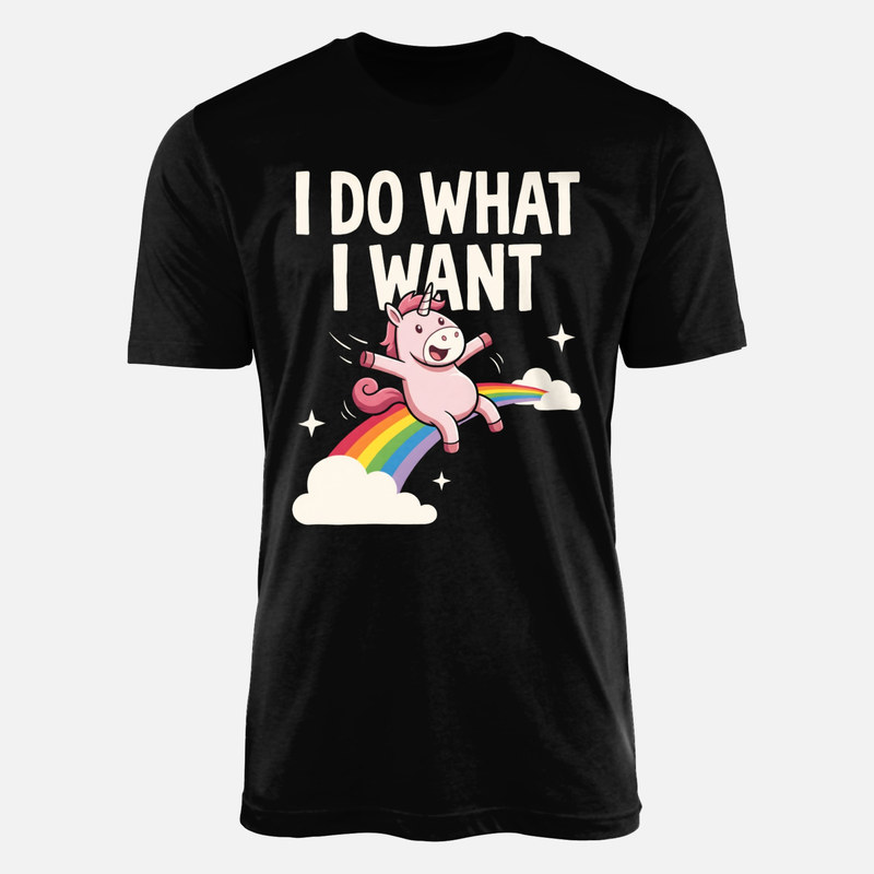 T-shirts: Rebellisches Einhorn auf Regenbogen