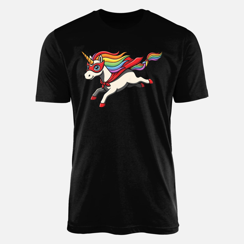 T-shirts: Fliegendes Superhelden-Einhorn Regenbogen