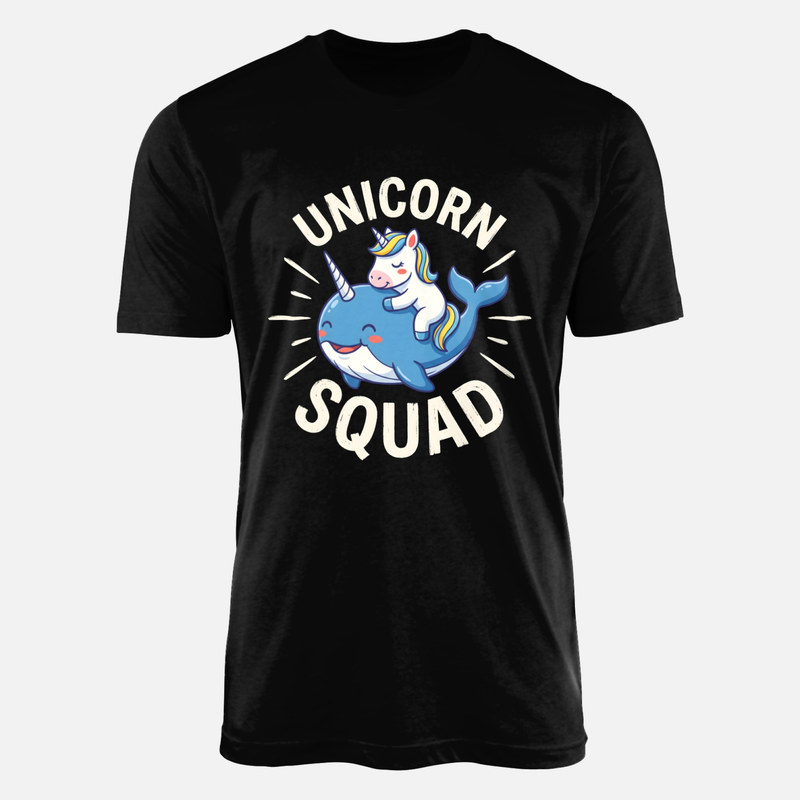 T-shirts: Schlafendes Einhorn auf Narwal Squad