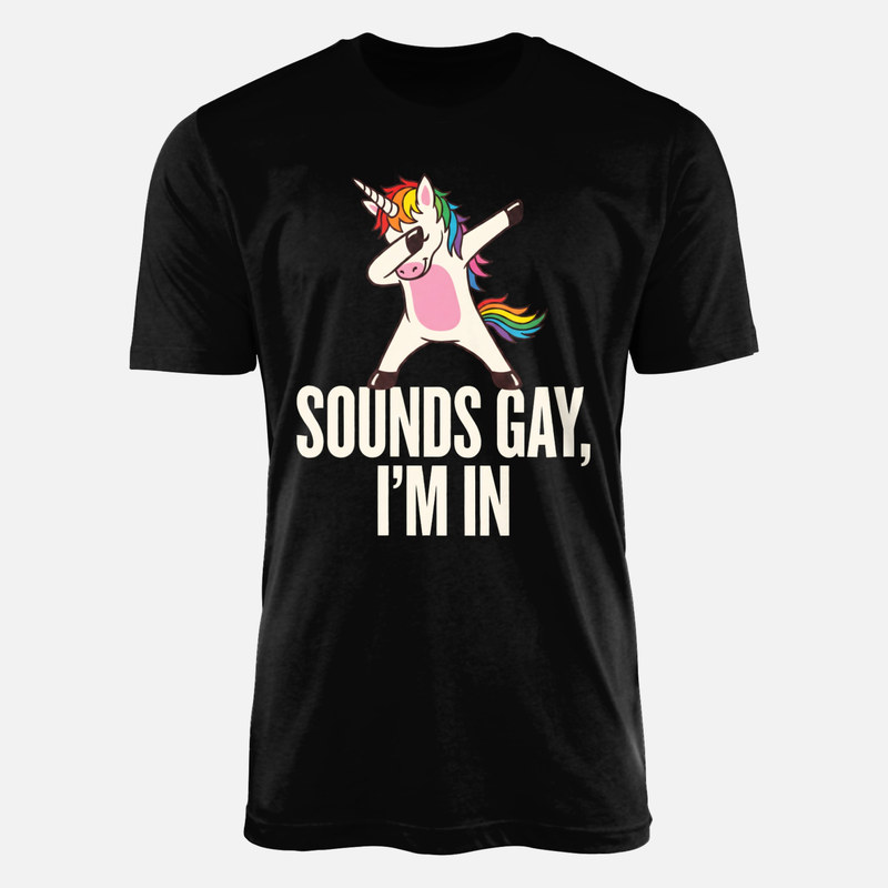 T-shirts: Dabbendes Regenbogen-Einhorn Sounds Gay