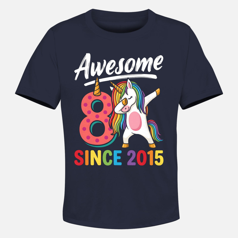 T-shirts: Dabbing Einhorn 8. Geburtstag Awesome
