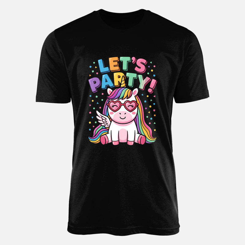 T-shirts: Party Einhorn mit Herzbrille