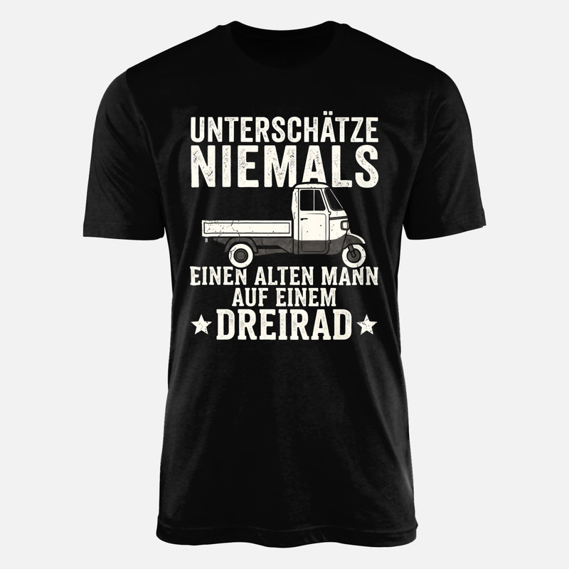 T-shirts: Alter Mann auf Dreirad
