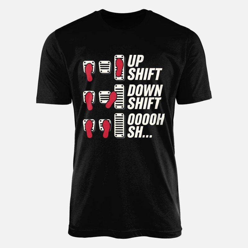 T-shirts: Schaltgetriebe Pedale Humor