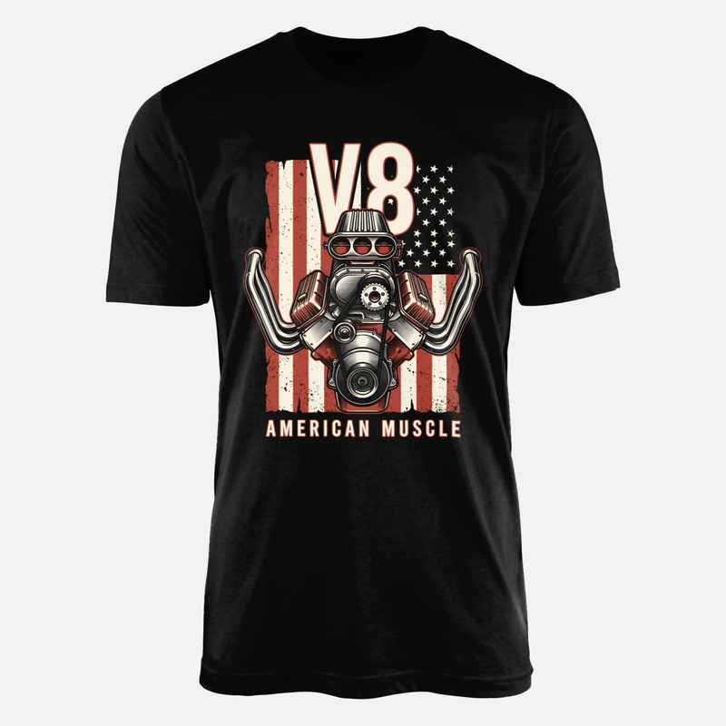 T-shirts: V8 Motor American Muscle