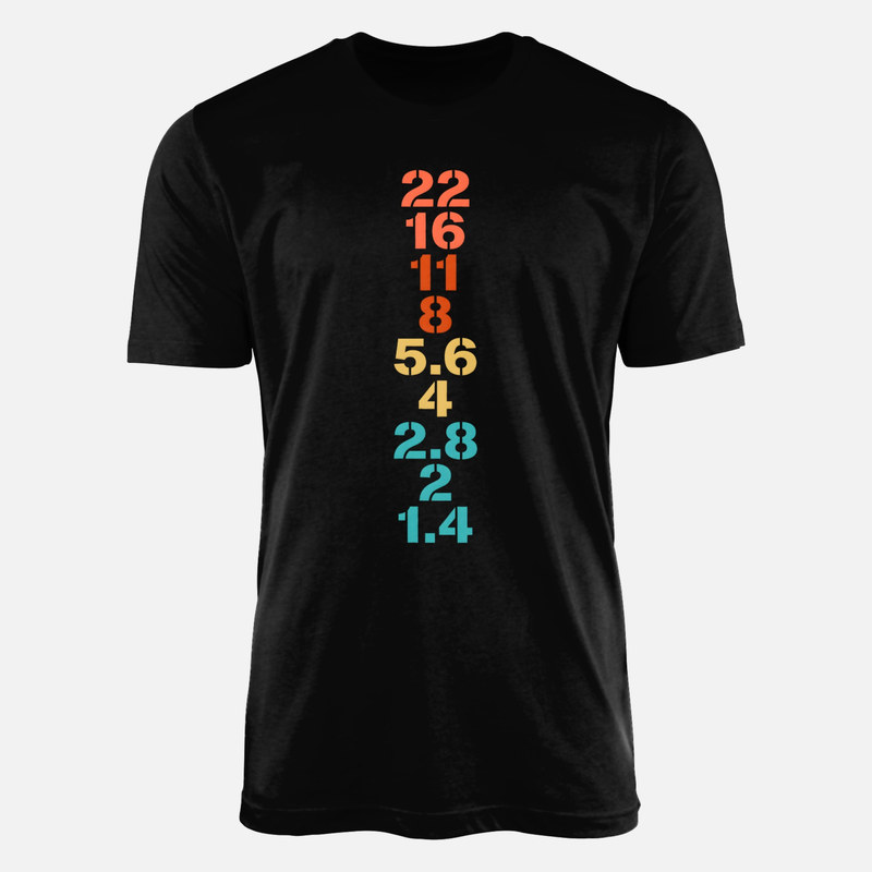 T-shirts: Blendenreihe F-Stop Vintage Skala