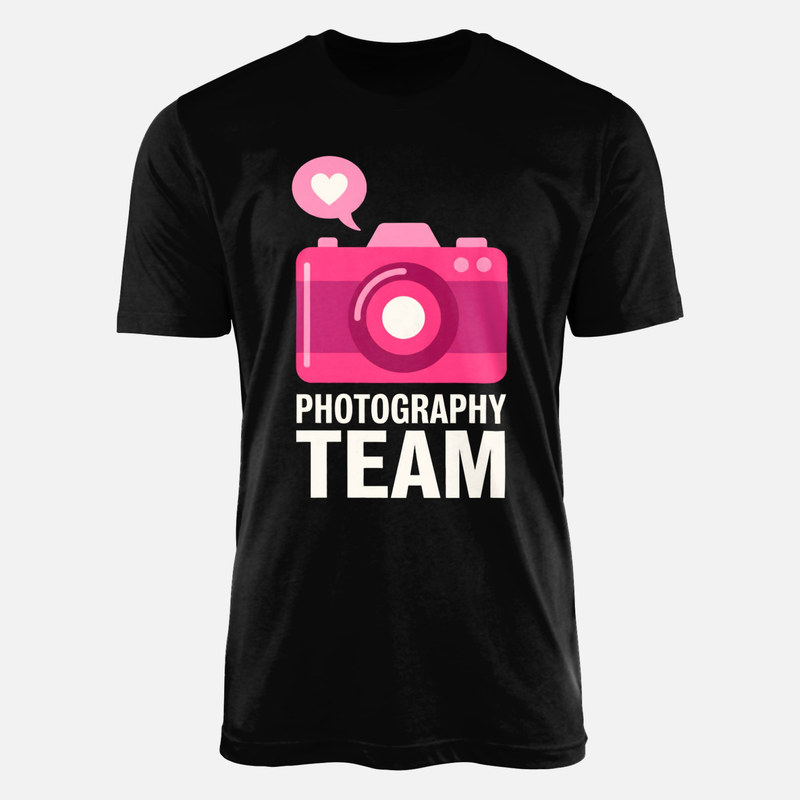 T-shirts: Fotografie-Team mit rosa Kamera