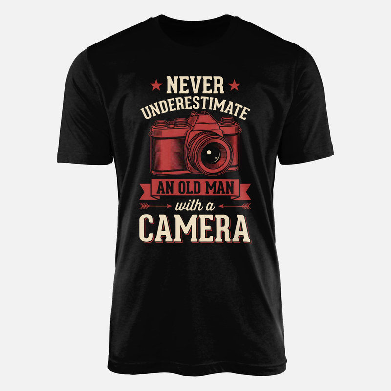 T-shirts: Alter Mann mit Kamera Vintage