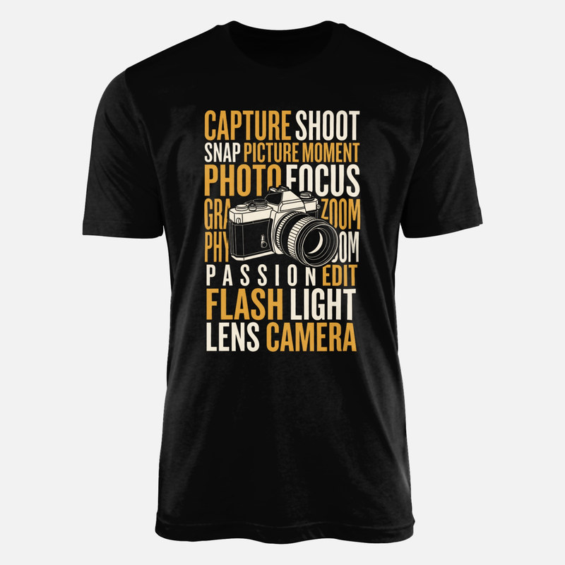 T-shirts: Retro Kamera mit Foto Begriffen