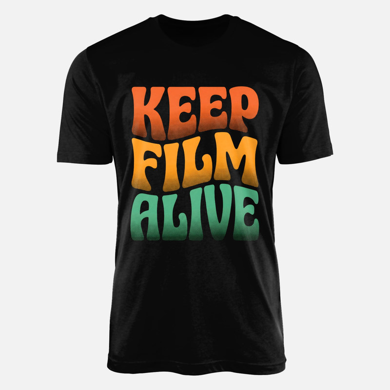 T-shirts: Keep Film Alive Retro Typografie