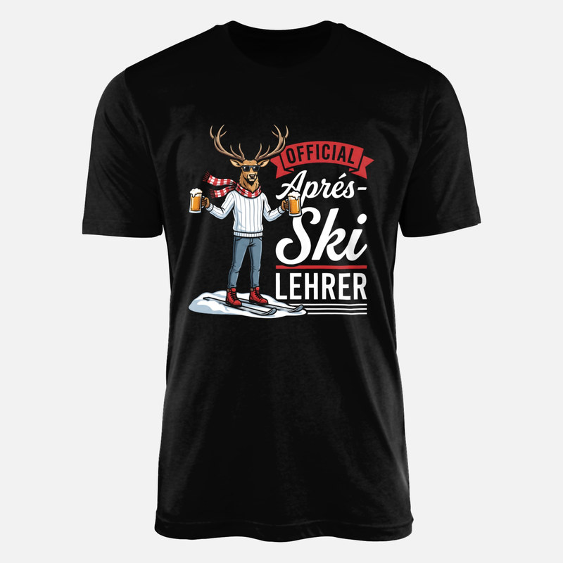 T-shirts: Offizieller Apr&egrave;s-Ski Lehrer Hirsch
